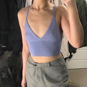 Zara Blue Knit Tank